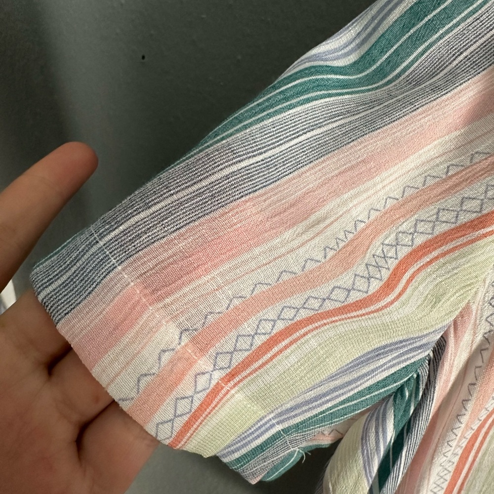 Striped Button Down Shirt - Multicolor - Picture 4 of 7